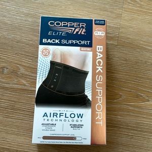 Copper Fit Elite Back Support – Adjustable Airflow Technology (One Size)